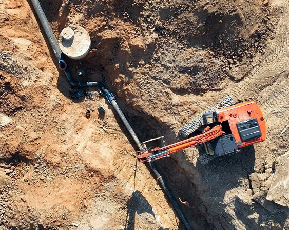 Строительство наружных сетей водоснабжения и канализации для производственных объектов к сетям ХВС 